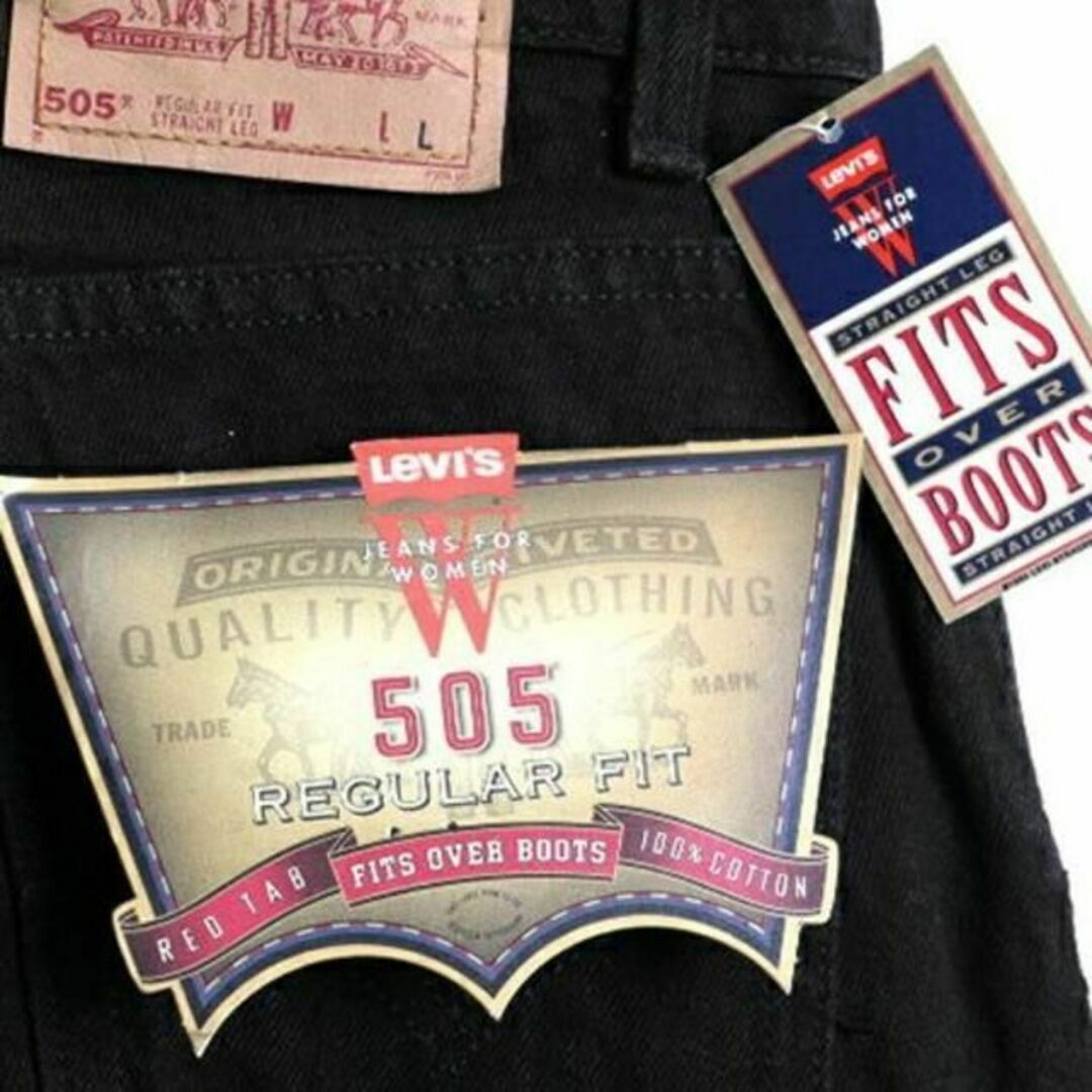 タグ付き 新品 デッドストック 90s USA製 Levis 505 ブラック