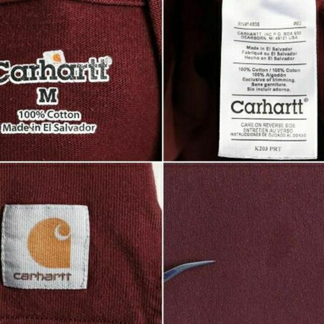 carhartt(カーハート)のUS企画 ■ カーハート モックネック 長袖 Tシャツ ( メンズ M ) 古着 メンズのトップス(Tシャツ/カットソー(半袖/袖なし))の商品写真