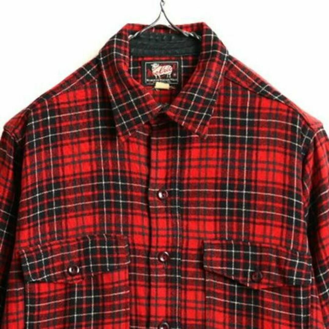 WOOLRICH(ウールリッチ)の50s 初期 ビンテージ USA製 ■ ウールリッチ チェック 長袖 ウール シ メンズのトップス(シャツ)の商品写真