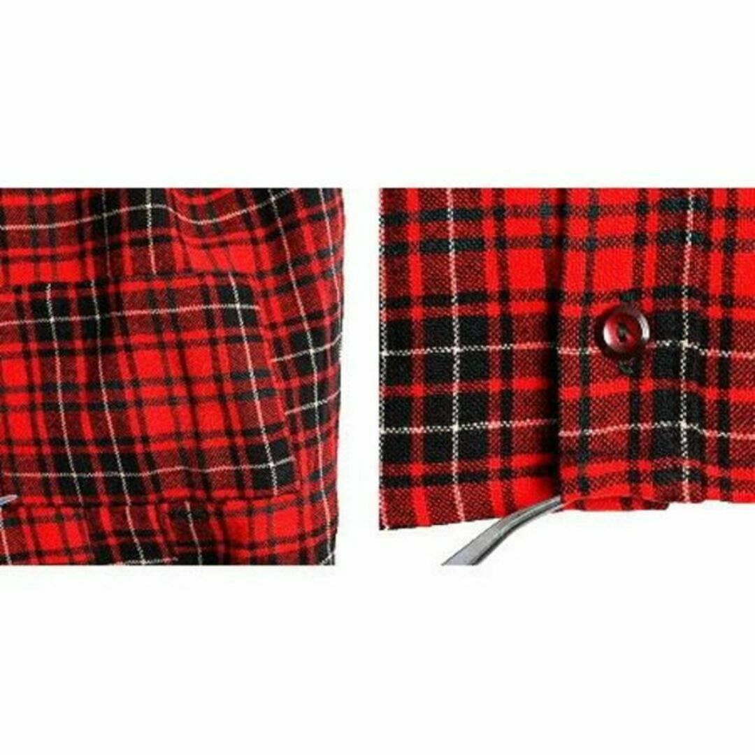 WOOLRICH(ウールリッチ)の50s 初期 ビンテージ USA製 ■ ウールリッチ チェック 長袖 ウール シ メンズのトップス(シャツ)の商品写真