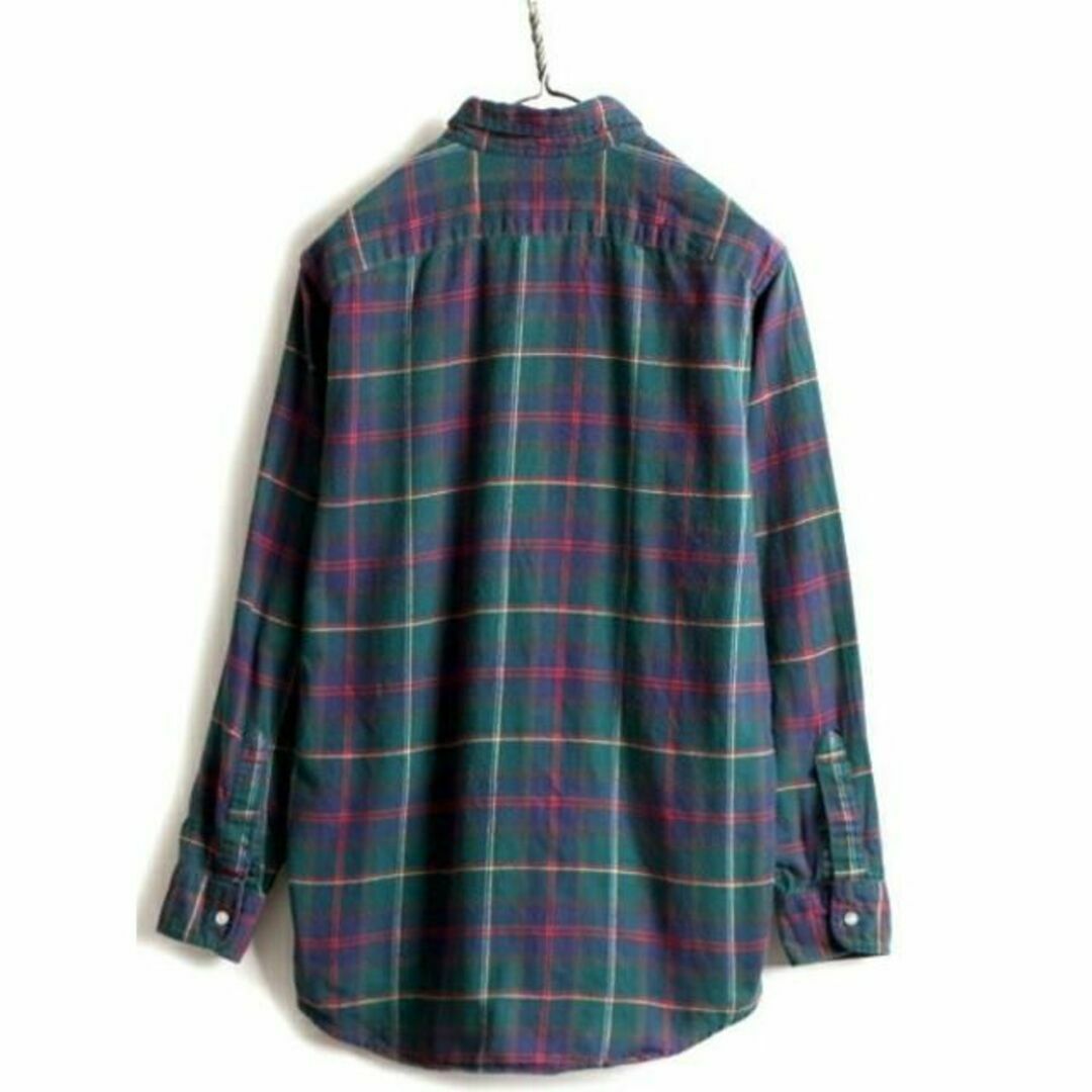 LLBeanの90sUSA製90s USA製 ■ エルエルビーン チェック 長袖 ボタンダウン フランネル