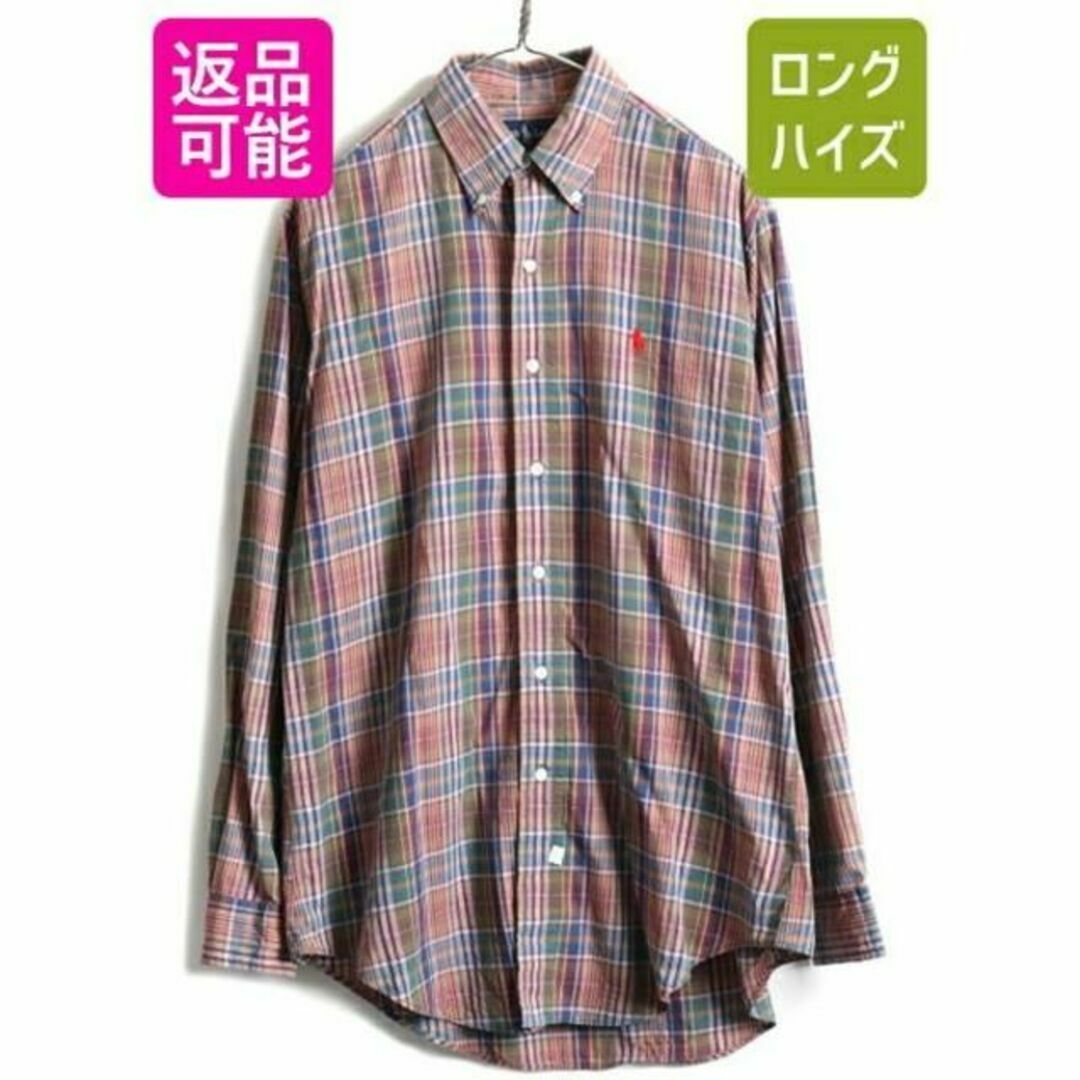 Ralph Lauren(ラルフローレン)の90s ■ ラルフローレン チェック ボタンダウン 長袖 シャツ ( 15 1/ メンズのトップス(シャツ)の商品写真