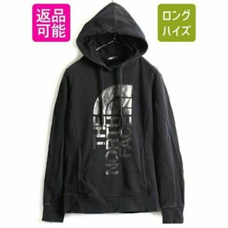 ザノースフェイス(THE NORTH FACE)の人気 黒 希少サイズ S ■ ノースフェイス プリント スウェット フード パー(パーカー)