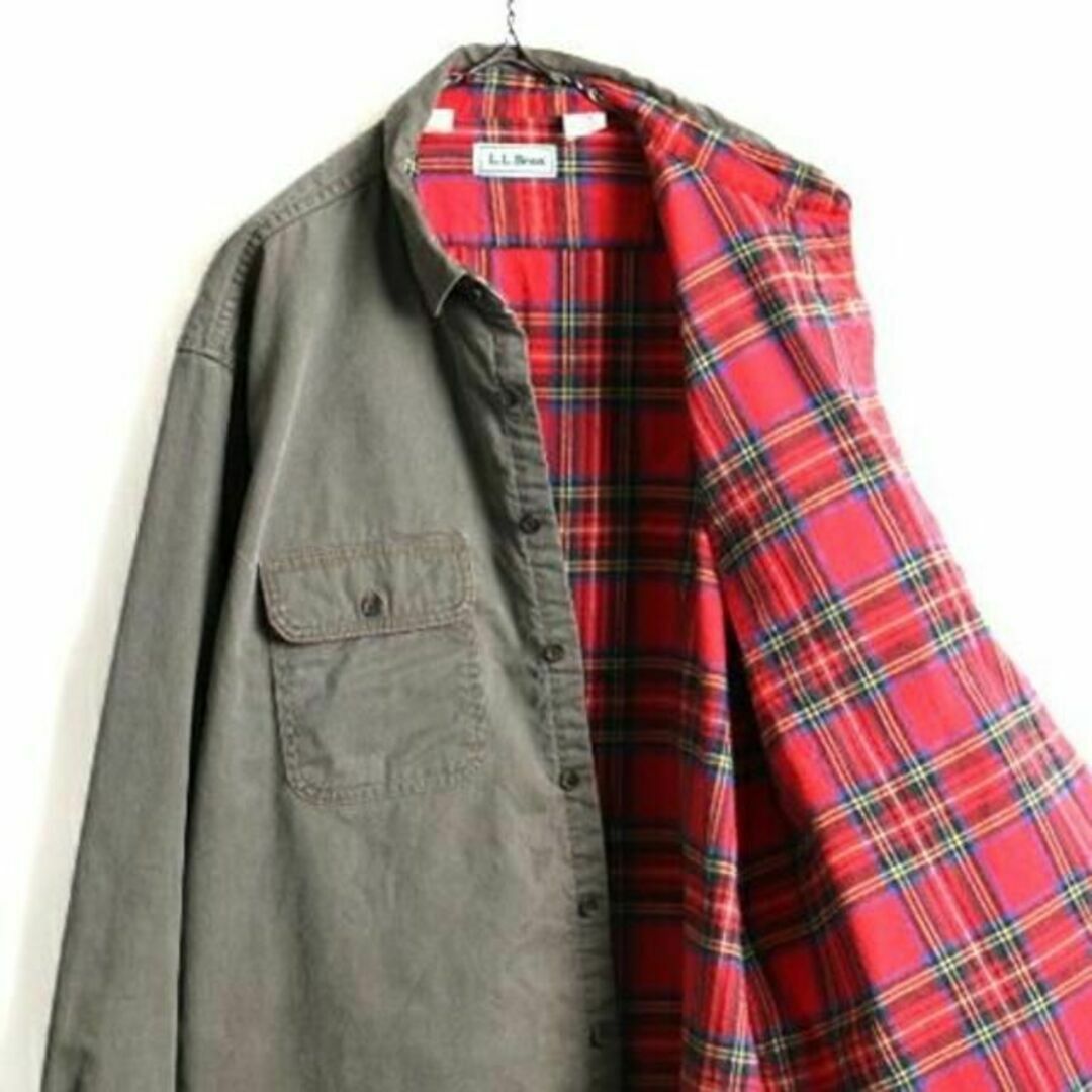 L.L.Bean(エルエルビーン)の90s 大きいサイズ XL ■ LLBEAN 長袖 ダック シャツ ( メンズ  メンズのトップス(シャツ)の商品写真