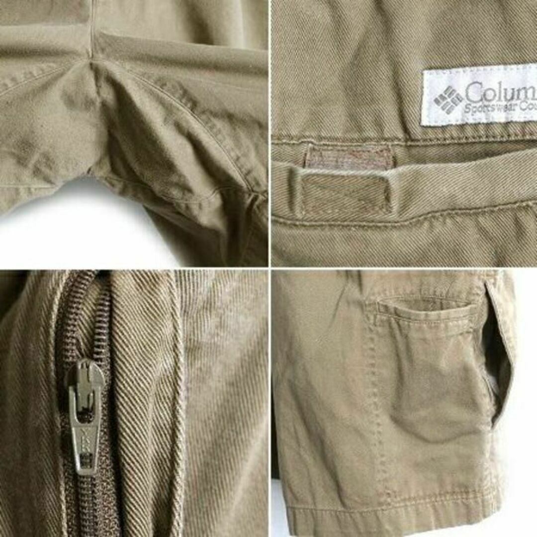 Columbia(コロンビア)の90s 大きいサイズ XL ■ コロンビア ベルト付き コットン ショートパンツ メンズのパンツ(ワークパンツ/カーゴパンツ)の商品写真