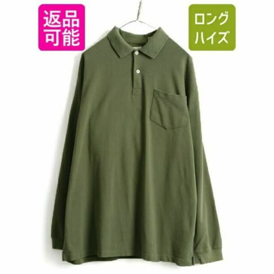 トップス00s 旧タグ 大きいサイズ XL ■ OLD GAP ポケット付き 鹿の子 長