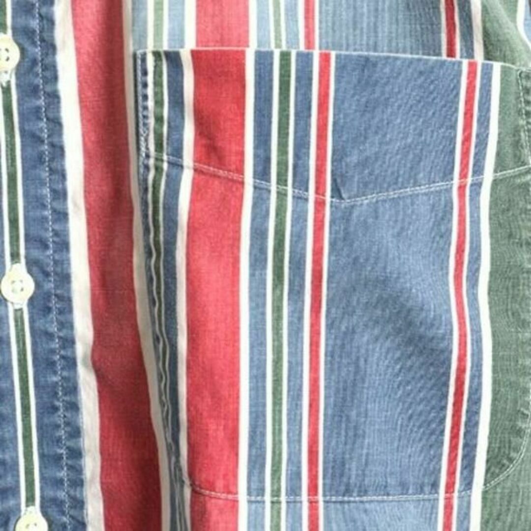 Levi's(リーバイス)の90s ■ DOCKERS リーバイス ストライプ 半袖 ボタンダウン シャツ  メンズのトップス(シャツ)の商品写真