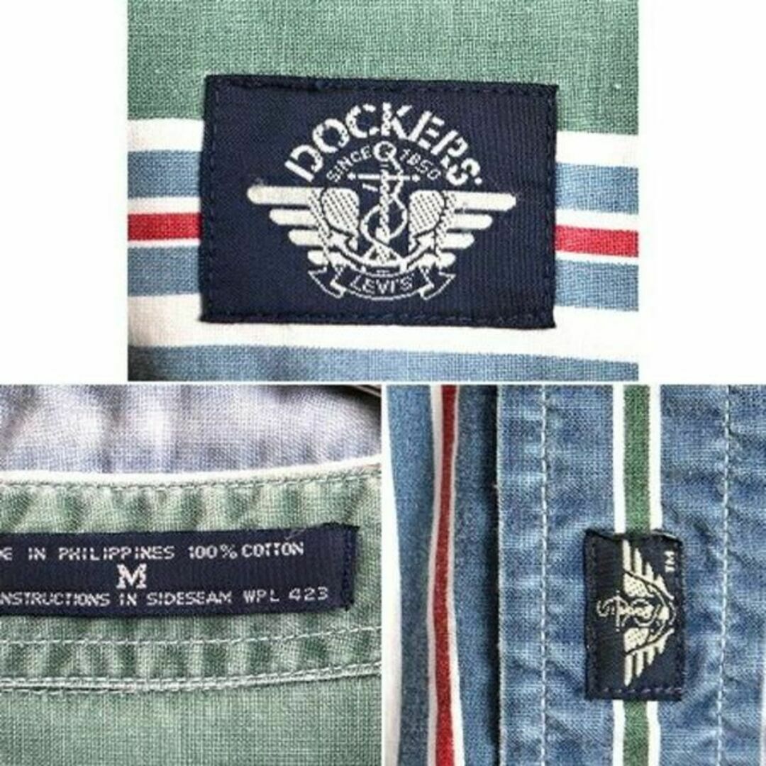 Levi's(リーバイス)の90s ■ DOCKERS リーバイス ストライプ 半袖 ボタンダウン シャツ  メンズのトップス(シャツ)の商品写真