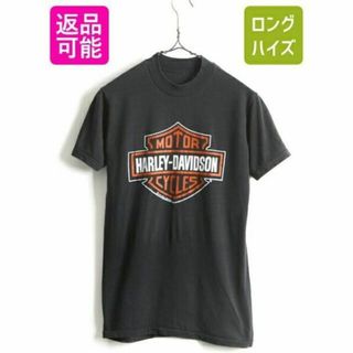 ハーレーダビッドソン(Harley Davidson)の80s USA製 ビンテージ ■ ハーレー ダビットソン プリント 半袖 Tシャ(Tシャツ/カットソー(半袖/袖なし))