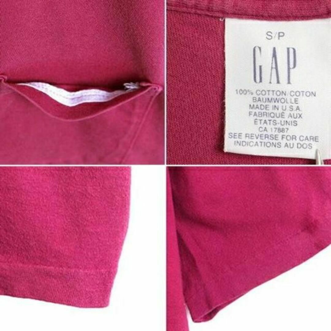 GAP(ギャップ)の90s USA製 希少サイズ S ■ GAP オールド ギャップ ポケット付き  メンズのトップス(Tシャツ/カットソー(半袖/袖なし))の商品写真