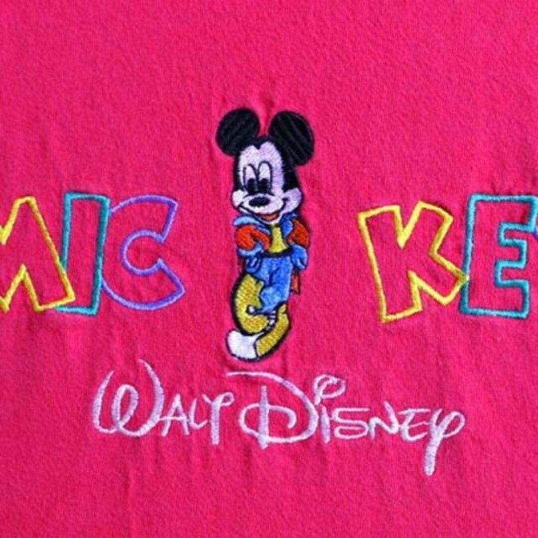 Disney(ディズニー)の90s USA製 大きいサイズ XL ■ ディズニー オフィシャル ミッキー 刺 メンズのトップス(Tシャツ/カットソー(半袖/袖なし))の商品写真