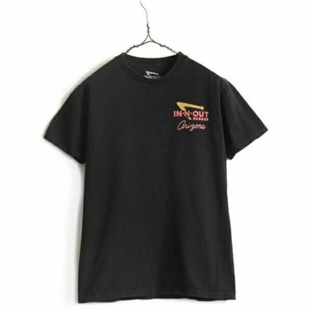 ARIZONA(アリゾナ)の希少サイズ S ■ インアンドアウトバーガー ARIZONA 両面 プリント 半 メンズのトップス(Tシャツ/カットソー(半袖/袖なし))の商品写真