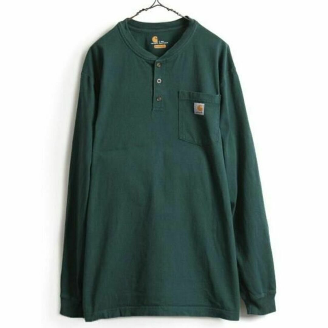 carhartt(カーハート)の■ カーハート ヘンリーネック ポケット付き 長袖 Tシャツ ( メンズ L ) メンズのトップス(Tシャツ/カットソー(半袖/袖なし))の商品写真