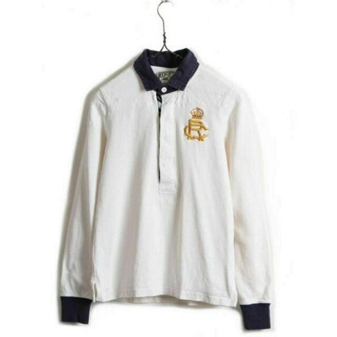 Ralph Lauren(ラルフローレン)の■ RUGBY ラルフローレン 長袖 ラガーシャツ ( レディース M ) 古着 レディースのトップス(シャツ/ブラウス(半袖/袖なし))の商品写真