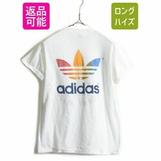 アディダス(adidas)の80s USA製 ■ アディダス レインボー トレフォイル 両面 プリント 半袖(Tシャツ/カットソー(半袖/袖なし))