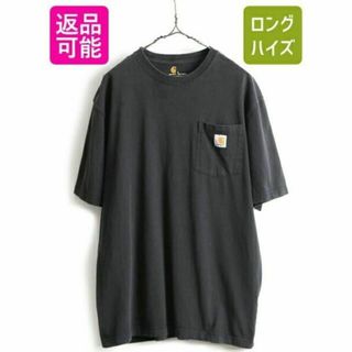 カーハート(carhartt)の人気 黒 ■ カーハート ポケット付き 半袖 Tシャツ ( メンズ L )古着 (Tシャツ/カットソー(半袖/袖なし))