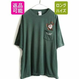 90s 大きいサイズ XXL ■ ワーナー タズマニアンデビル 刺繍 半袖 Tシ(Tシャツ/カットソー(半袖/袖なし))