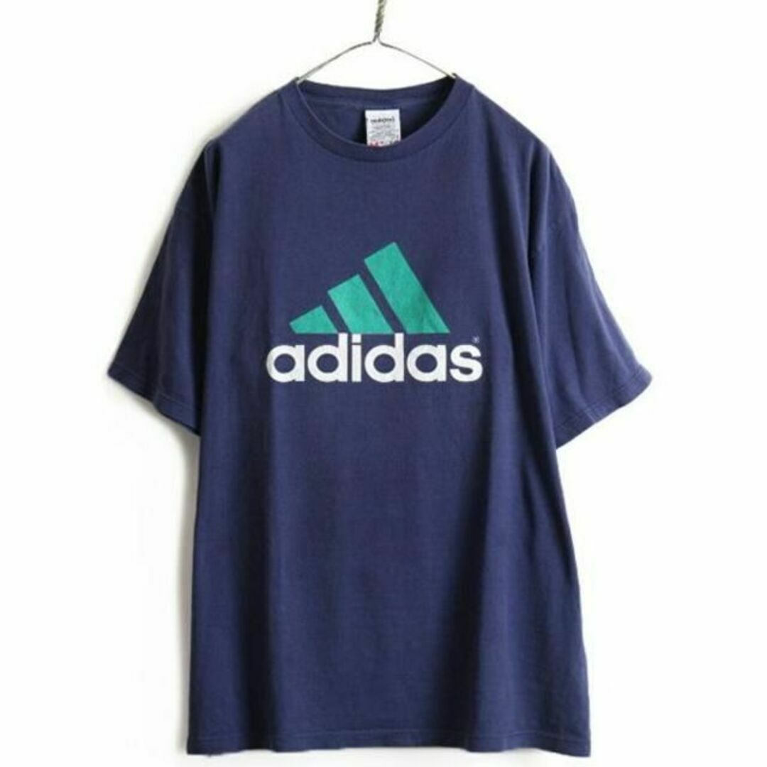 adidas(アディダス)の90s USA製 ■ アディダス プリント 半袖 Tシャツ ( メンズ L )  メンズのトップス(Tシャツ/カットソー(半袖/袖なし))の商品写真