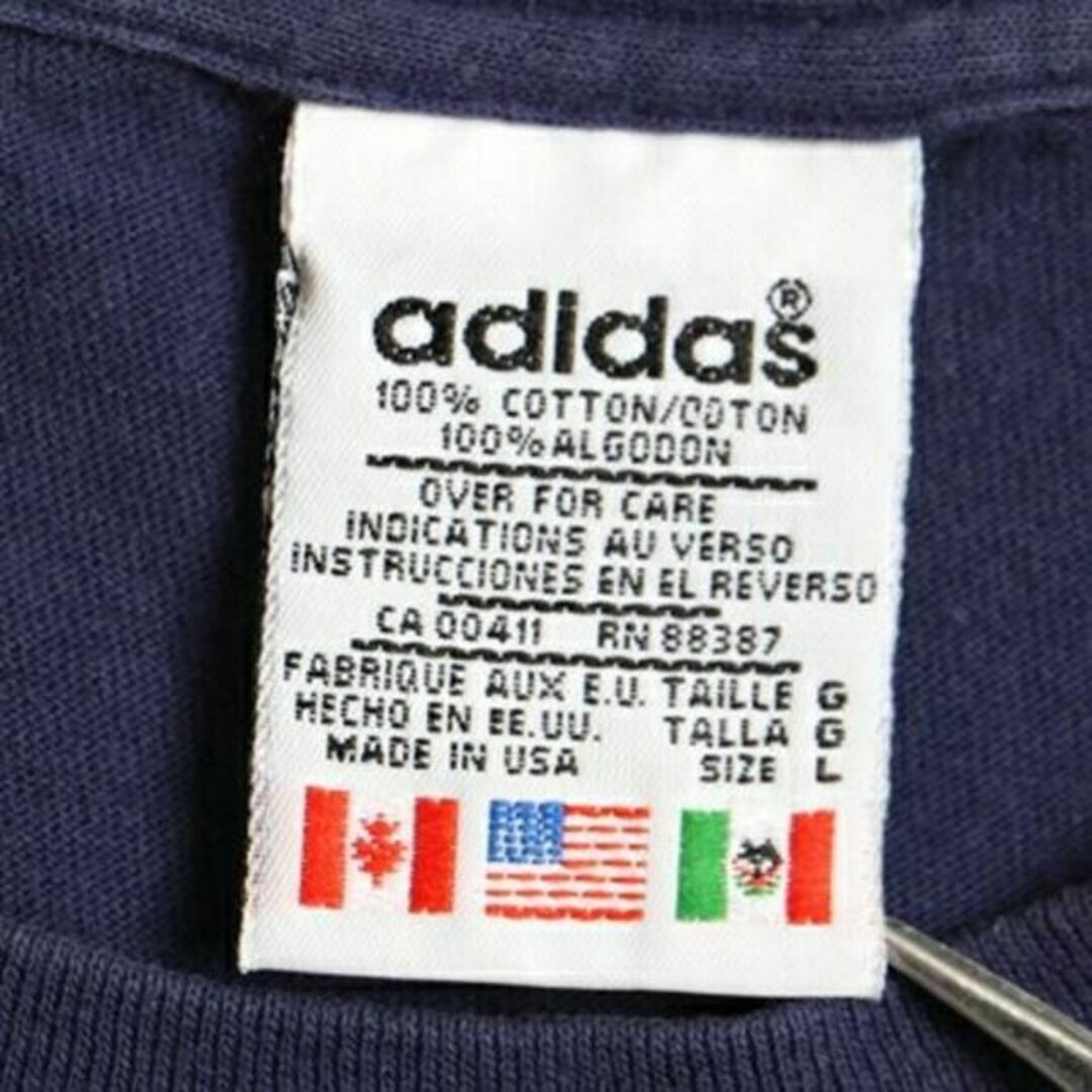 adidas(アディダス)の90s USA製 ■ アディダス プリント 半袖 Tシャツ ( メンズ L )  メンズのトップス(Tシャツ/カットソー(半袖/袖なし))の商品写真