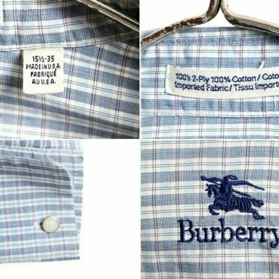 BURBERRY(バーバリー)の90s USA製 ■ バーバリー チェック 長袖 シャツ ( 15 1/2 メン メンズのトップス(シャツ)の商品写真