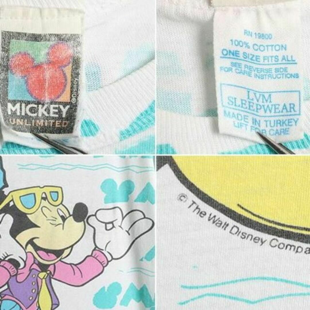 Disney(ディズニー)の90s USA製 ■ ディズニー オフィシャル ミッキー マウス 総柄 プリント メンズのトップス(Tシャツ/カットソー(半袖/袖なし))の商品写真