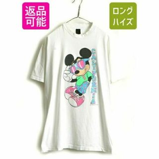 ディズニー(Disney)の90s USA製 ■ ディズニー オフィシャル ミッキー マウス プリント 半袖(Tシャツ/カットソー(半袖/袖なし))