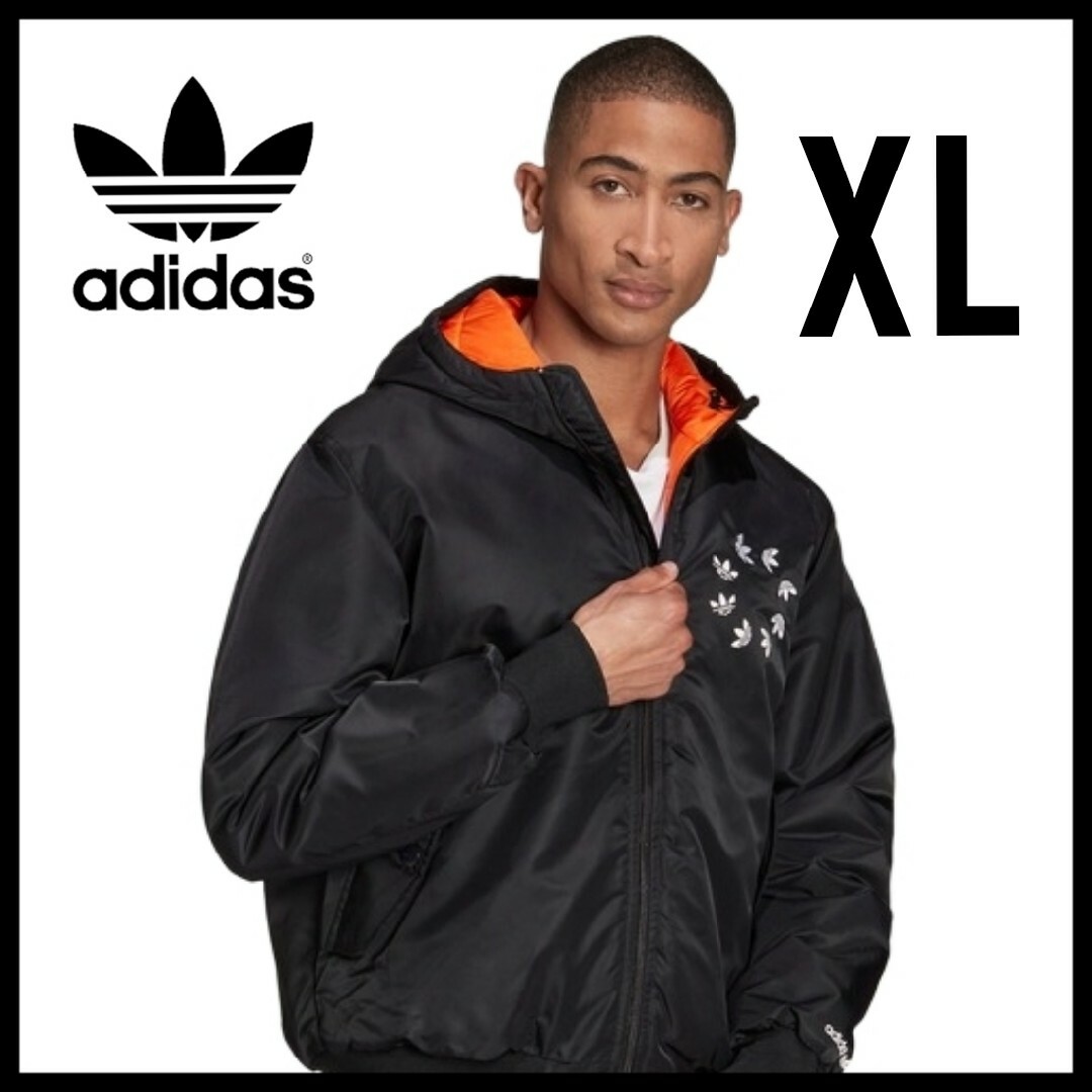 【大きいサイズ】adidas★中綿ジャケット★キルティングジャケット★黒★XL | フリマアプリ ラクマ