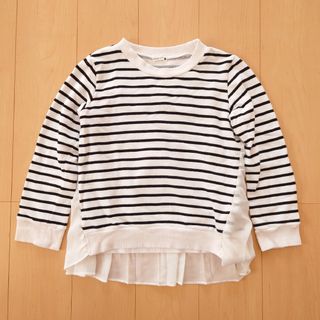 ブランシェス(Branshes)の【branshes】ボーダー柄トレーナー 150(Tシャツ/カットソー)