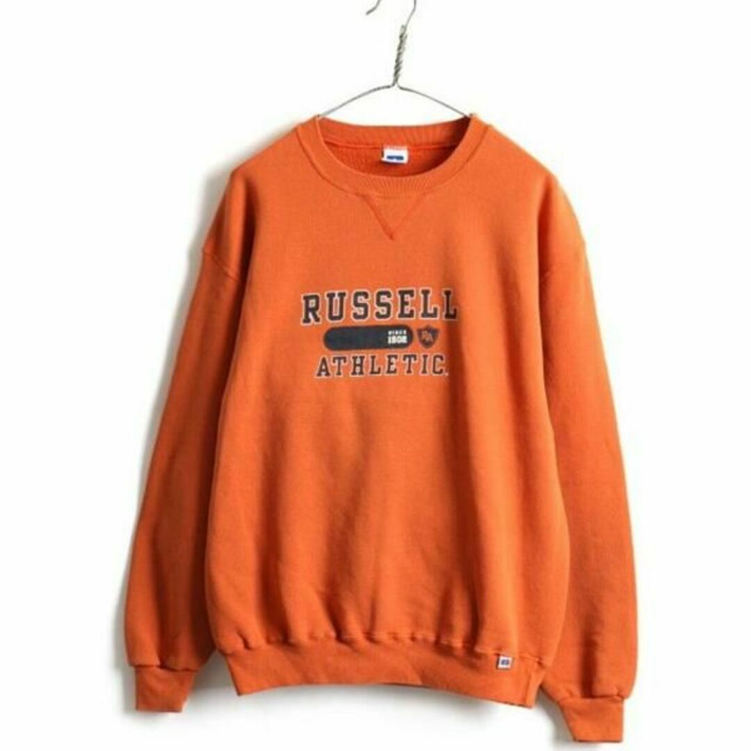 90's USA製 オールド ■ RUSSELL ラッセル 3段 プリント 前V 1