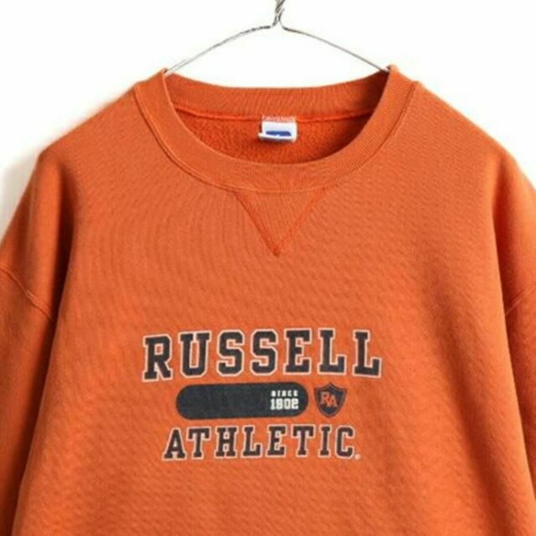 90's USA製 オールド ■ RUSSELL ラッセル 3段 プリント 前V メンズのトップス(その他)の商品写真