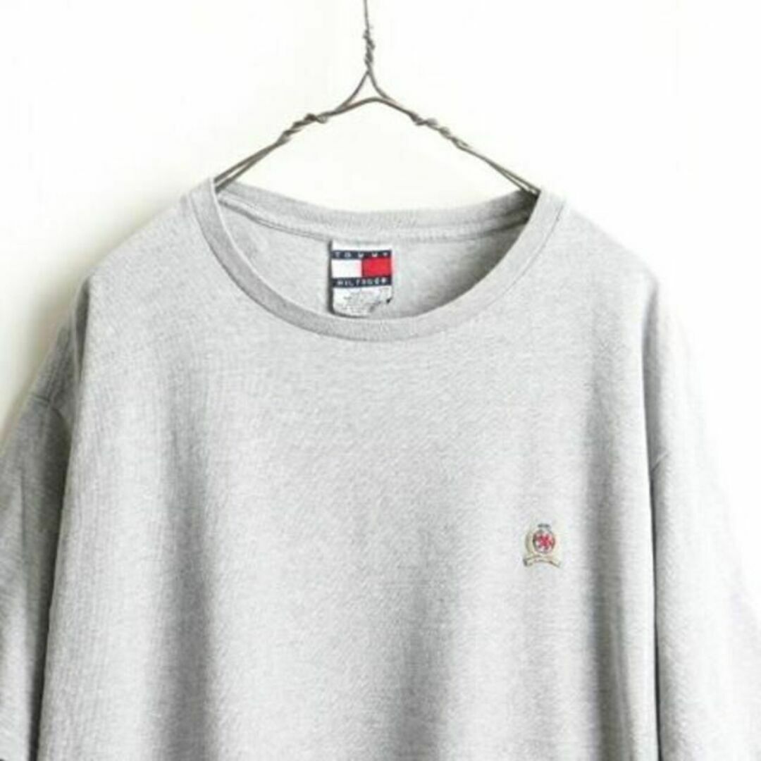 TOMMY HILFIGER(トミーヒルフィガー)の90's USA製 ■ トミー ヒルフィガー ワンポイント クレスト 刺繍 半袖 メンズのトップス(Tシャツ/カットソー(半袖/袖なし))の商品写真