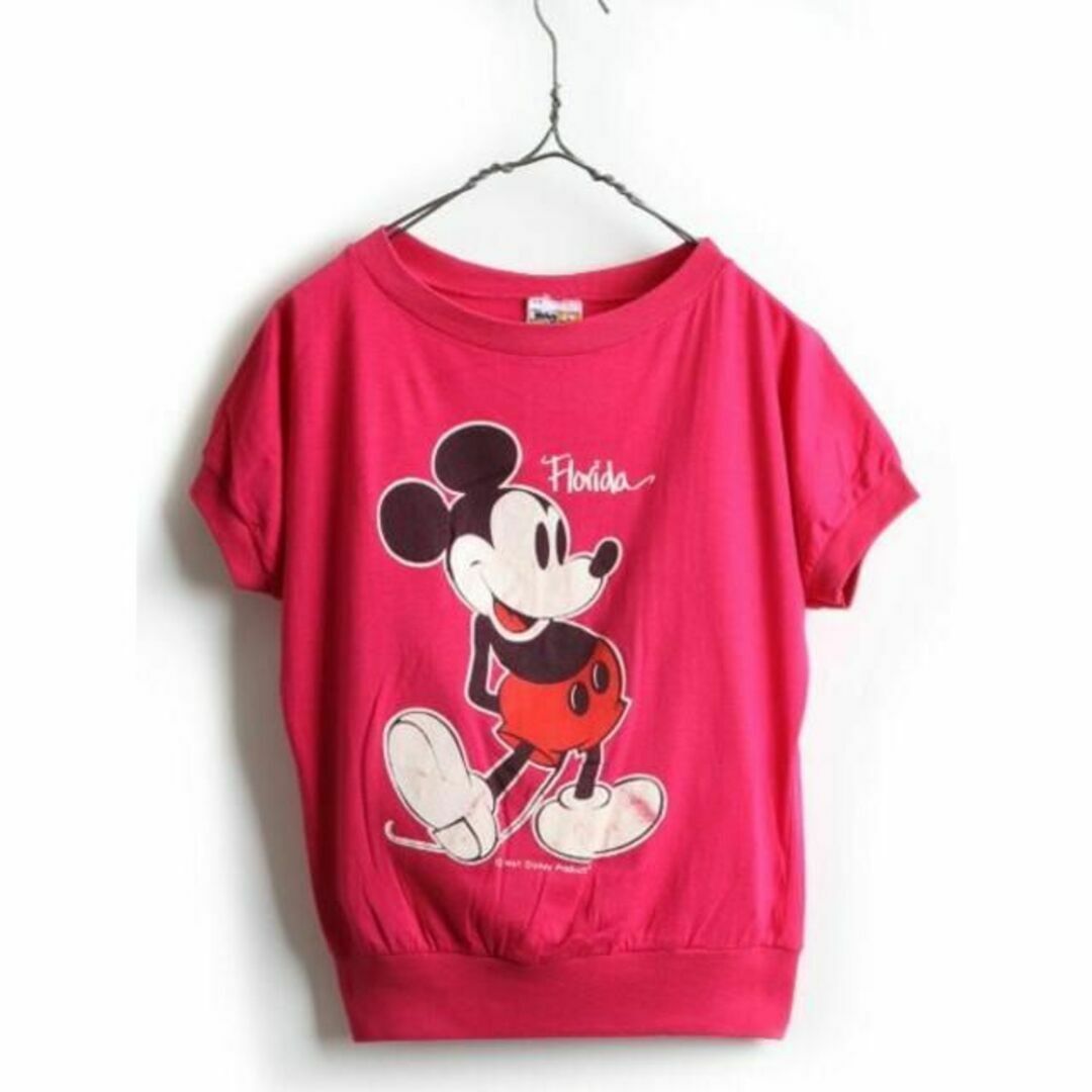 Disney(ディズニー)の70s 80s USA製 ■ ディズニー ミッキー マウス プリント ドルマンス レディースのトップス(Tシャツ(半袖/袖なし))の商品写真