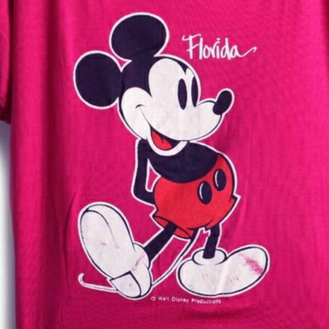 Disney(ディズニー)の70s 80s USA製 ■ ディズニー ミッキー マウス プリント ドルマンス レディースのトップス(Tシャツ(半袖/袖なし))の商品写真