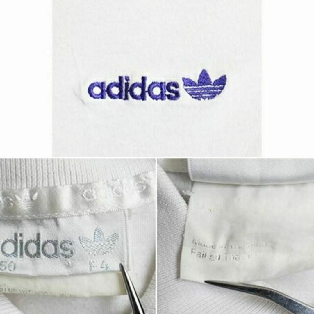 adidas(アディダス)の90's オールド ■ アディダス トレフォイル ロゴ 刺繍 両面 プリント 半 メンズのトップス(ポロシャツ)の商品写真