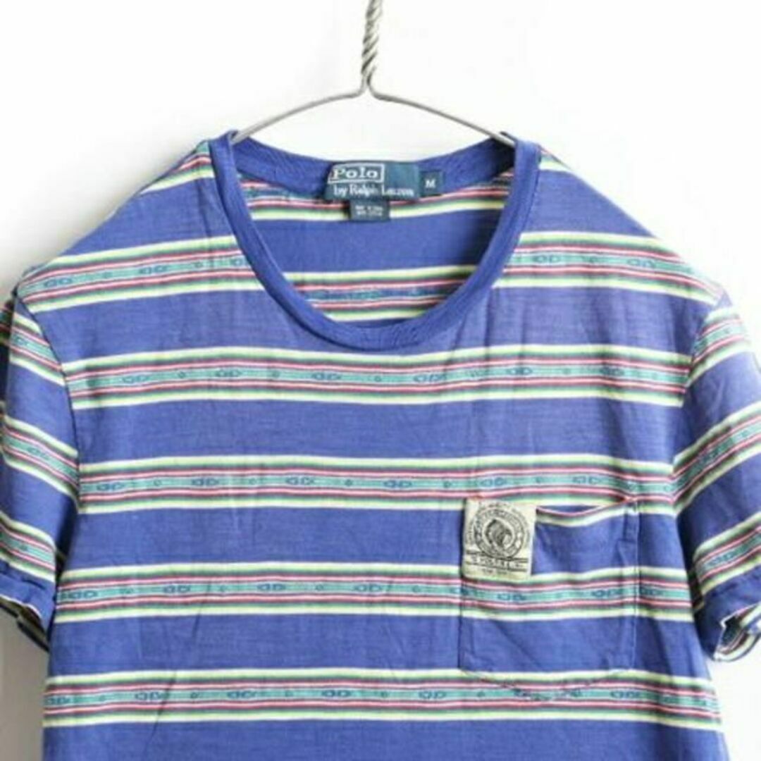 Ralph Lauren(ラルフローレン)の90's ■ POLO ポロ ラルフローレン ポケット付き マルチカラー ネイテ メンズのトップス(Tシャツ/カットソー(半袖/袖なし))の商品写真