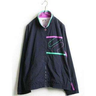 フィラ(FILA)の90's ■ FILA フィラ フルジップ メッシュ ライナー付き ビッグ ロゴ(ダッフルコート)