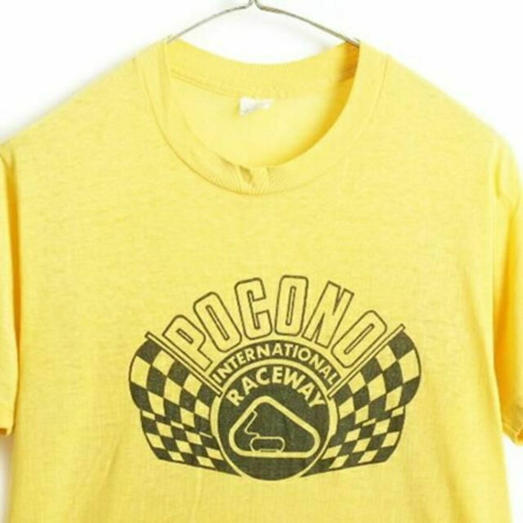 80's USA製 ビンテージ ■ POCONO レースウェイ プリント 半袖  メンズのトップス(Tシャツ/カットソー(半袖/袖なし))の商品写真
