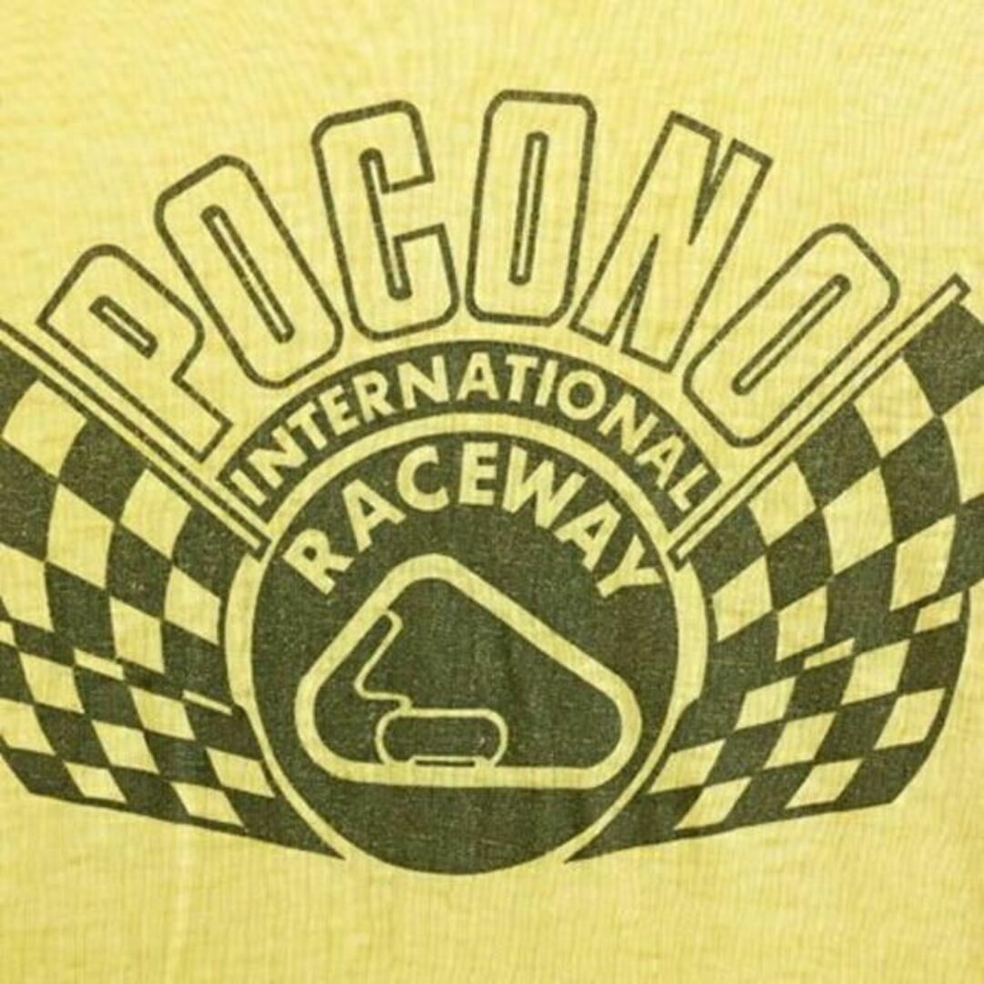 80's USA製 ビンテージ ■ POCONO レースウェイ プリント 半袖  メンズのトップス(Tシャツ/カットソー(半袖/袖なし))の商品写真