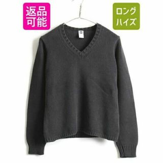 ギャップ(GAP)の00's 人気 黒 ■ GAP オールド ギャップ Vネック コットン アクリル(ニット/セーター)