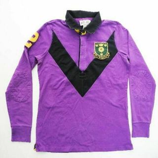 ポロラグビー(POLO RUGBY)の■ラルフローレンRUGBYラグビーバイカラーラガーシャツ(M)女性■返品不可■(シャツ/ブラウス(半袖/袖なし))