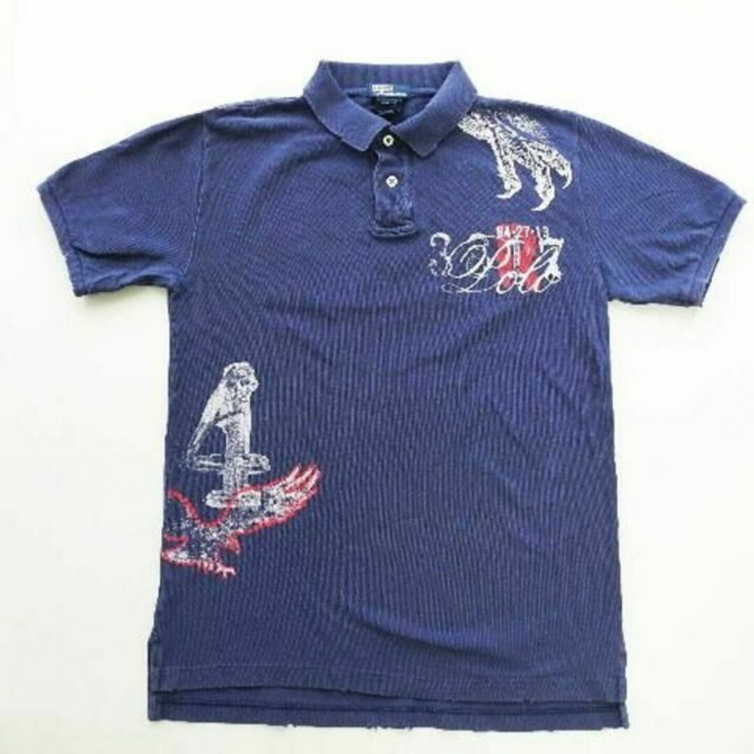 POLO RALPH LAUREN(ポロラルフローレン)のボーイズ■POLOラルフ バックパネル付き鹿の子半袖ポロシャツ(M) ■返品不可 キッズ/ベビー/マタニティのキッズ服男の子用(90cm~)(ブラウス)の商品写真