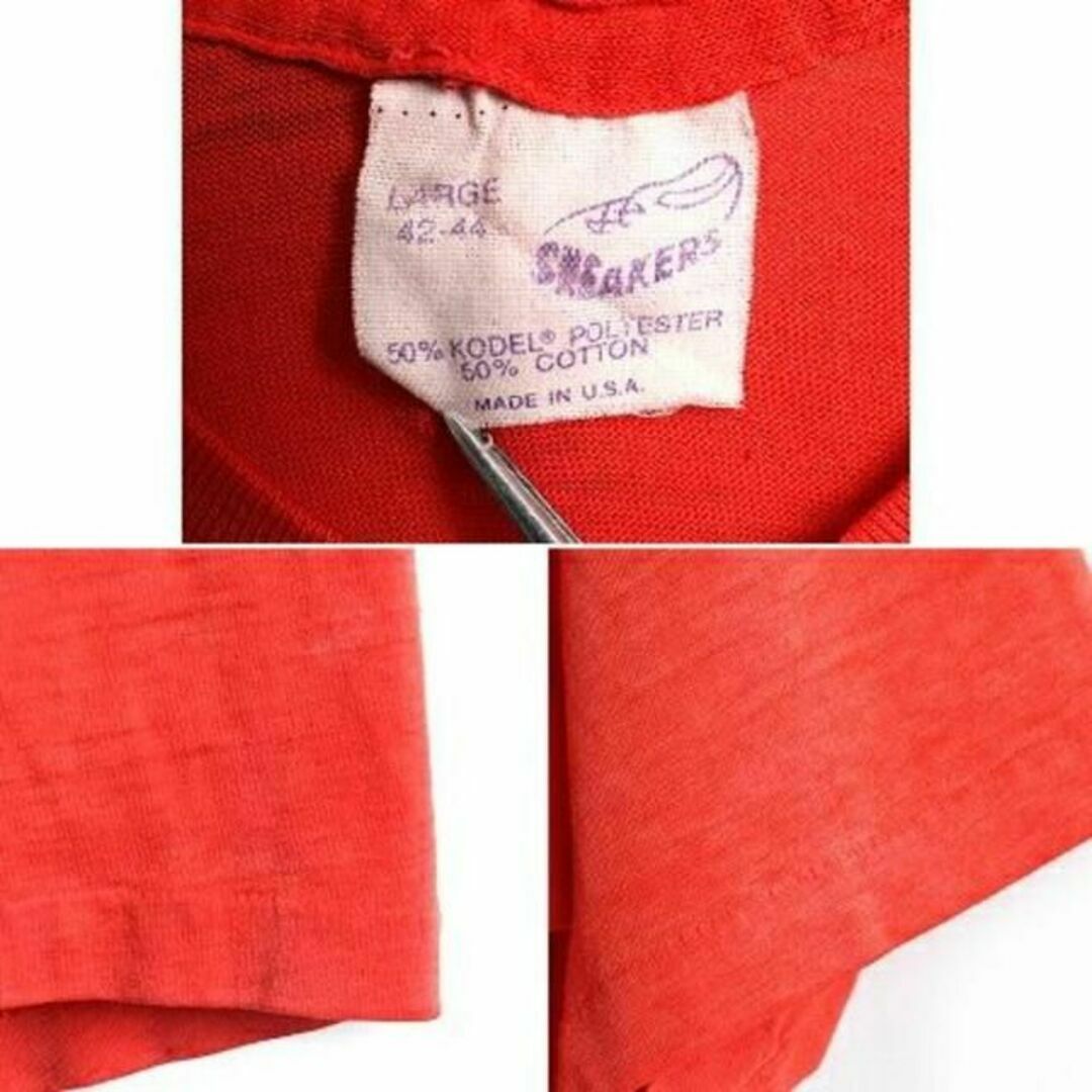 80's USA製 ビンテージ ■ マラソン イラスト プリント 半袖 Tシャツ メンズのトップス(Tシャツ/カットソー(半袖/袖なし))の商品写真