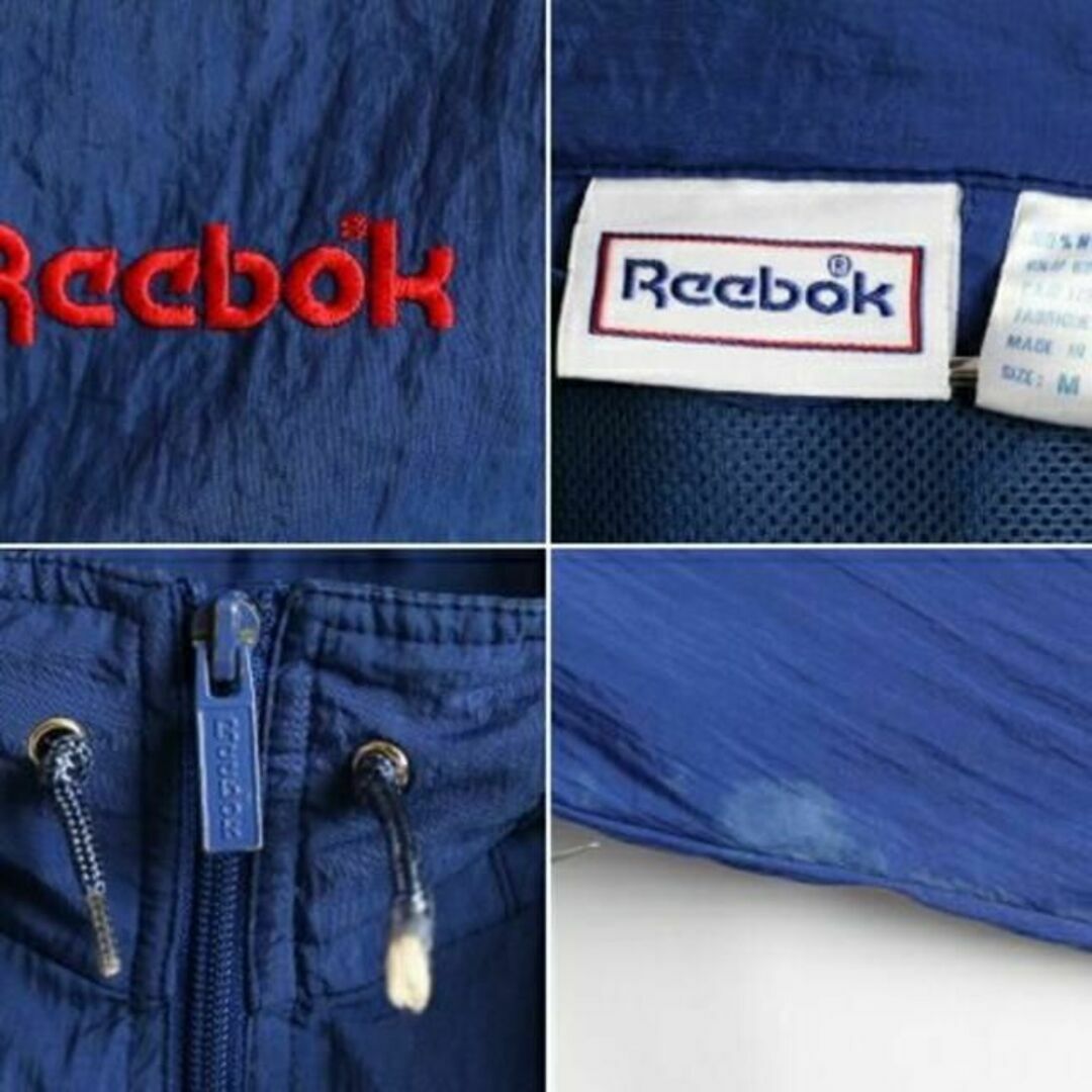 Reebok(リーボック)の90s■ Reebok リーボック 収納 フード付 ビッグロゴ刺繍 フルジップ  メンズのジャケット/アウター(ダッフルコート)の商品写真