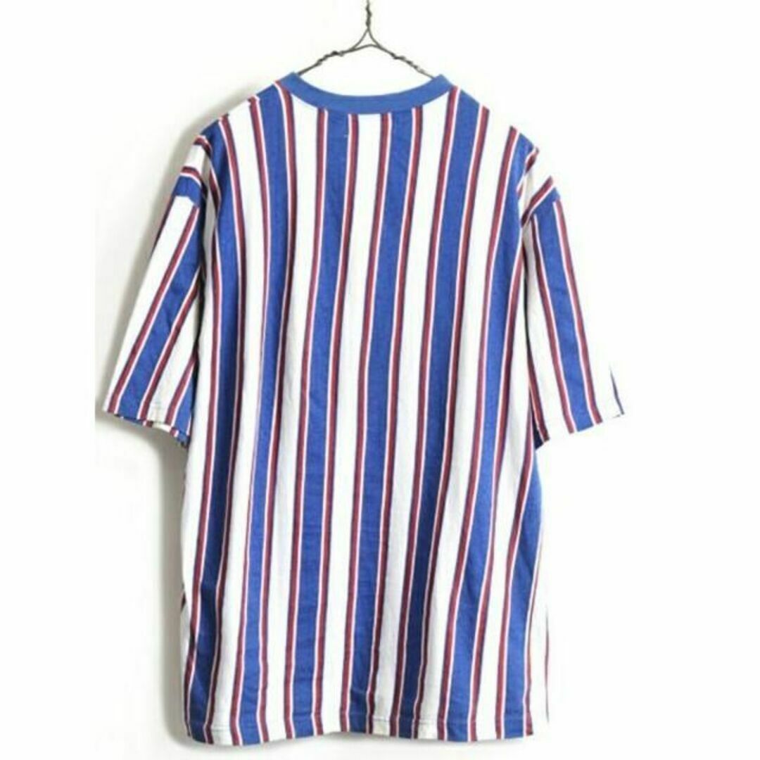 90s オールド ■ SEARS シアーズ マルチカラー ストライプ ヘンリーネ メンズのトップス(Tシャツ/カットソー(半袖/袖なし))の商品写真