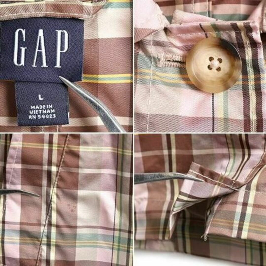 GAP(ギャップ)の00's 旧タグ ■ GAP オールド ギャップ チェック ナイロン ステンカラ レディースのジャケット/アウター(ロングコート)の商品写真