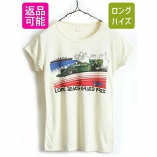 70's USA製 ビンテージ ■ ロングビーチ F1 レーシングカー プリント(Tシャツ/カットソー(半袖/袖なし))