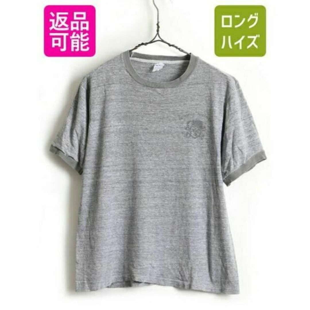 60s USA製 ビンテージ ■ 染み込み プリント 半袖 リンガー Tシャツ