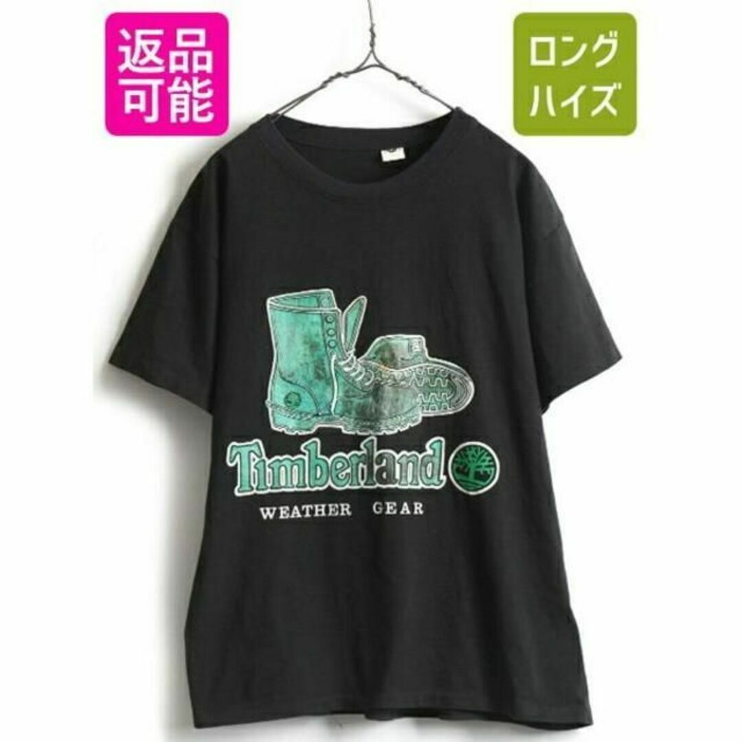 Timberland(ティンバーランド)の90s USA製 人気 黒 ■ Timberland ティンバーランド イエロー メンズのトップス(Tシャツ/カットソー(半袖/袖なし))の商品写真