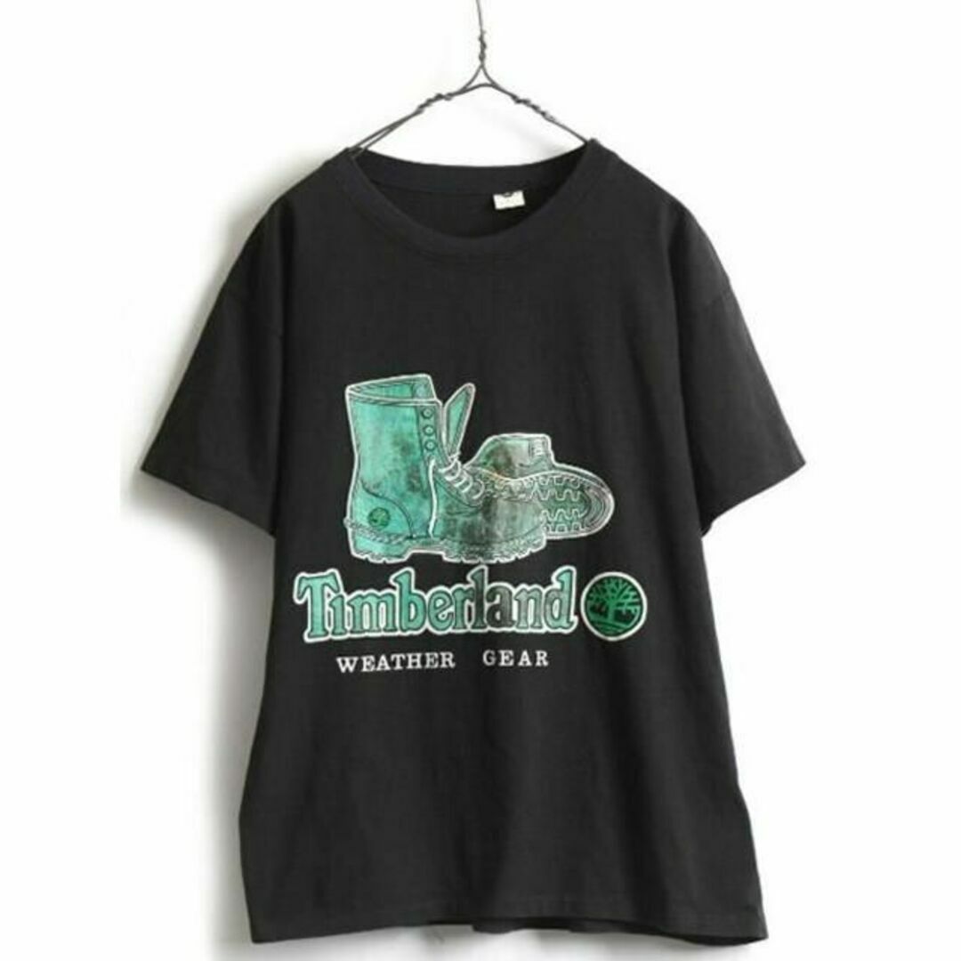 Timberland(ティンバーランド)の90s USA製 人気 黒 ■ Timberland ティンバーランド イエロー メンズのトップス(Tシャツ/カットソー(半袖/袖なし))の商品写真