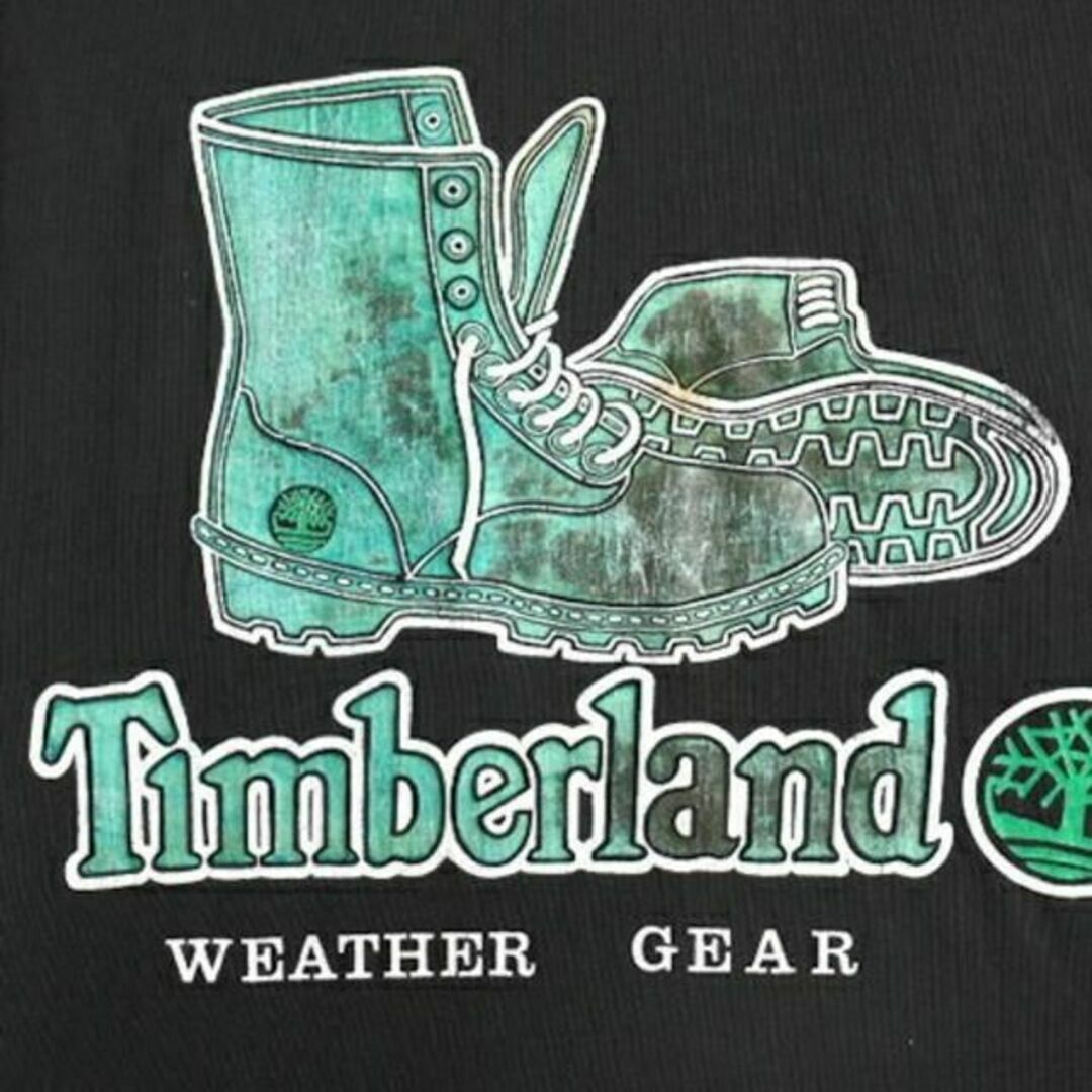 Timberland(ティンバーランド)の90s USA製 人気 黒 ■ Timberland ティンバーランド イエロー メンズのトップス(Tシャツ/カットソー(半袖/袖なし))の商品写真